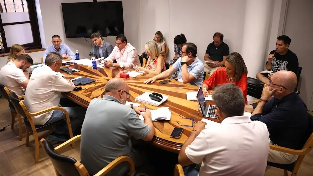 En la imagen un instante de la reunión de la Comisión de Movilidad del Ayuntamiento de Toledo
